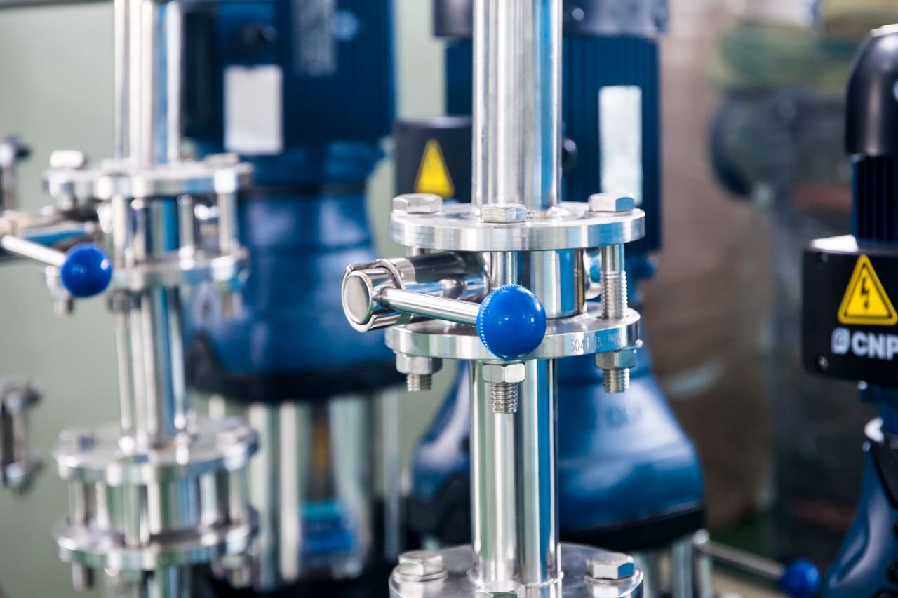 New modern metal tool was installed in factory building to obtain better production results